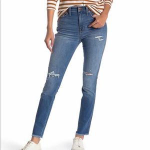 Madewell Raw Hem High Waisted Skinny Jeans Size 25